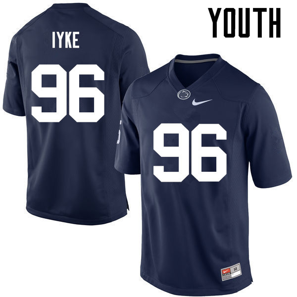 Youth Penn State Nittany Lions #96 Immanuel Iyke College Football Jerseys-Navy